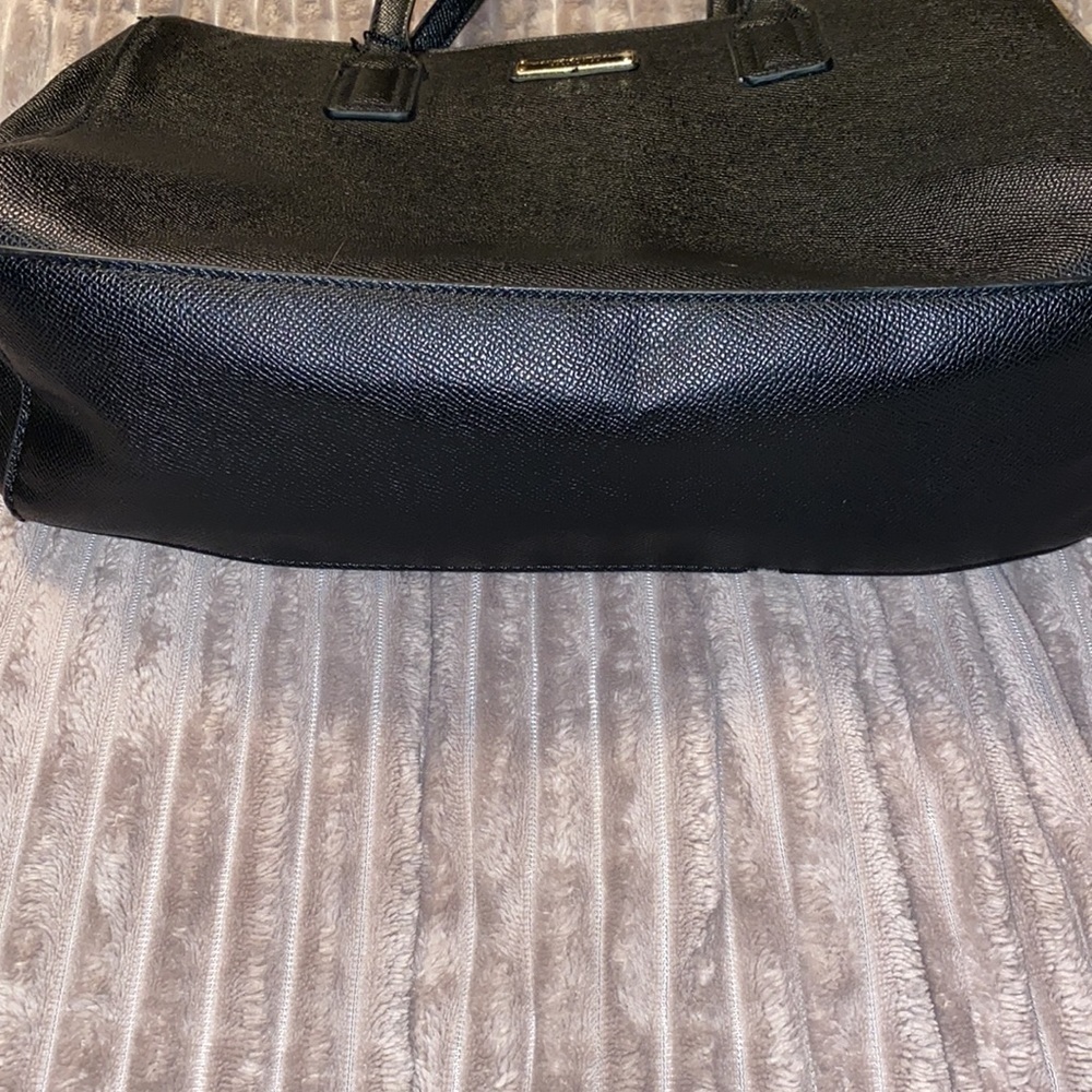 London fog black bag shoulder bag with ribbon multi pocket medium size - Picture 4 of 8